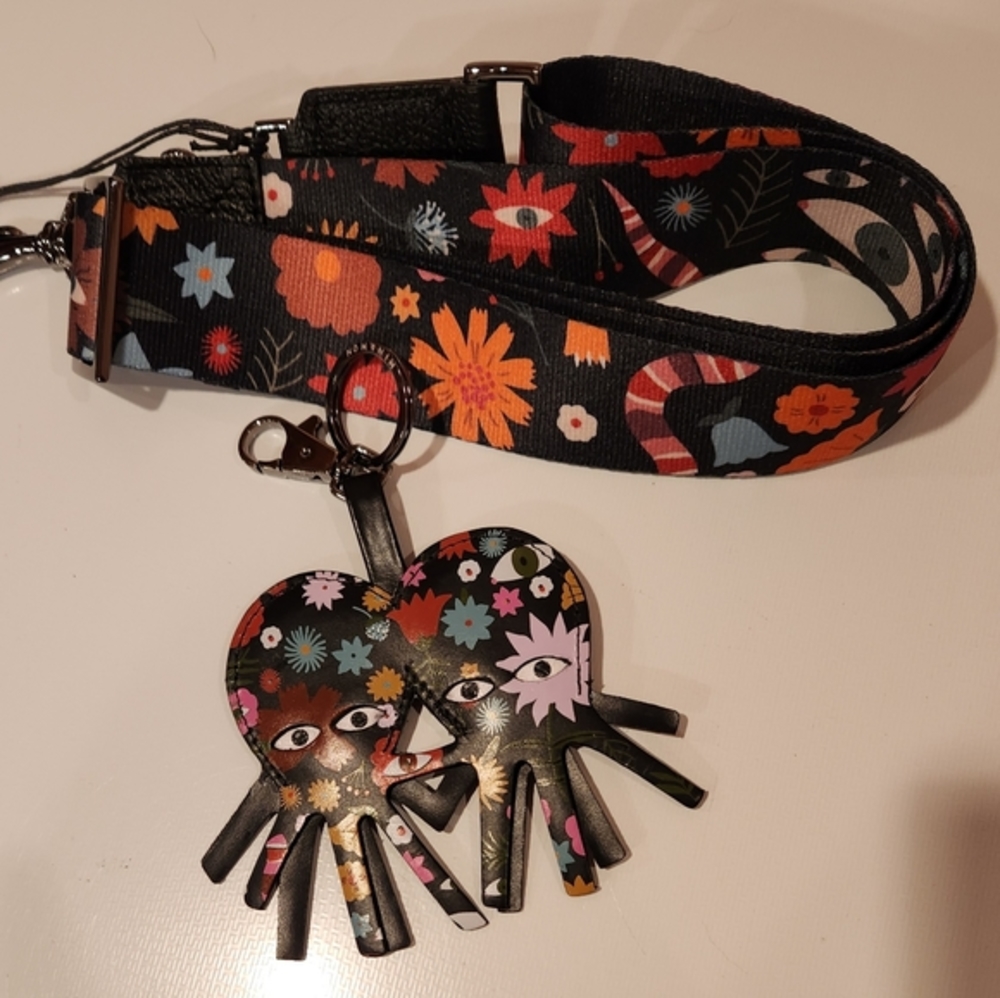 NEW MIN AND MON Octotwins bag Charm and nylon bag strap